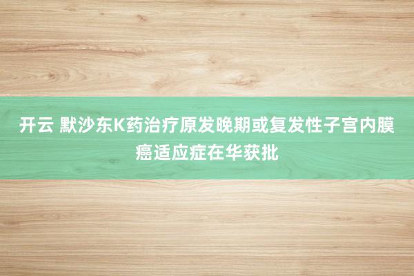 开云 默沙东K药治疗原发晚期或复发性子宫内膜癌适应症在华获批